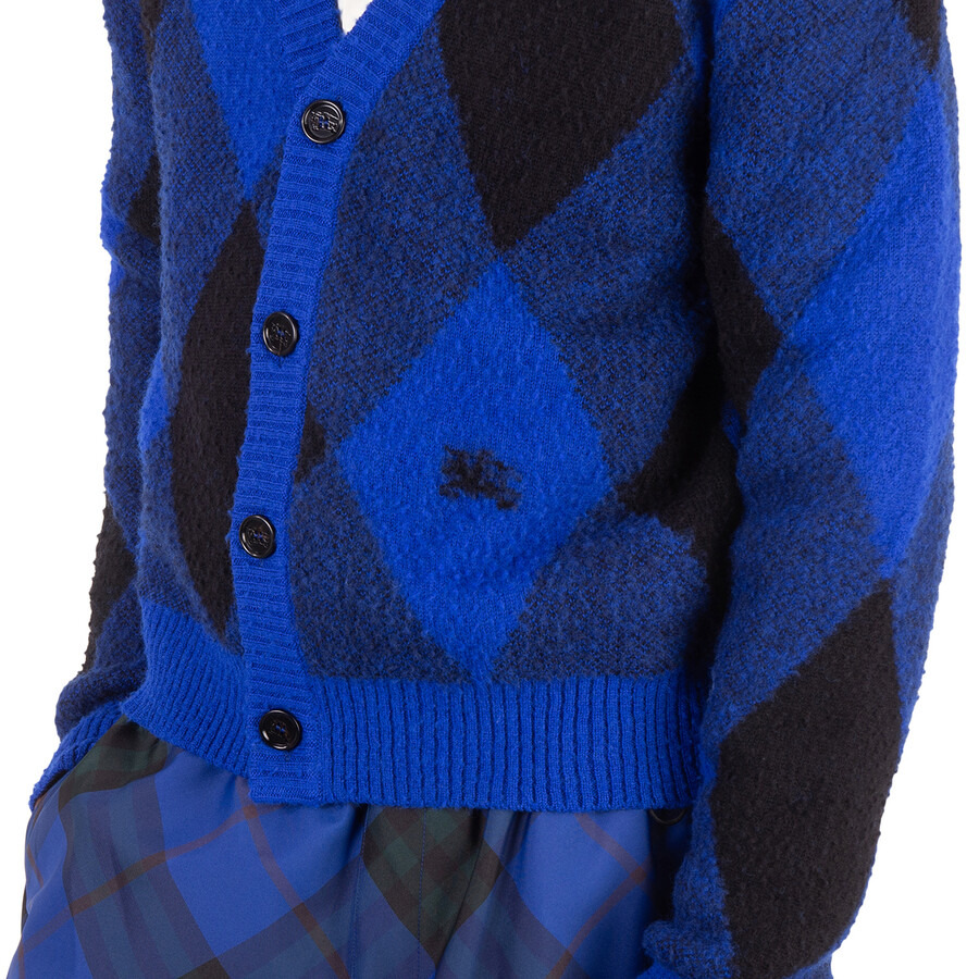 Burberry Argyle-Check Wool Cardigan - 2