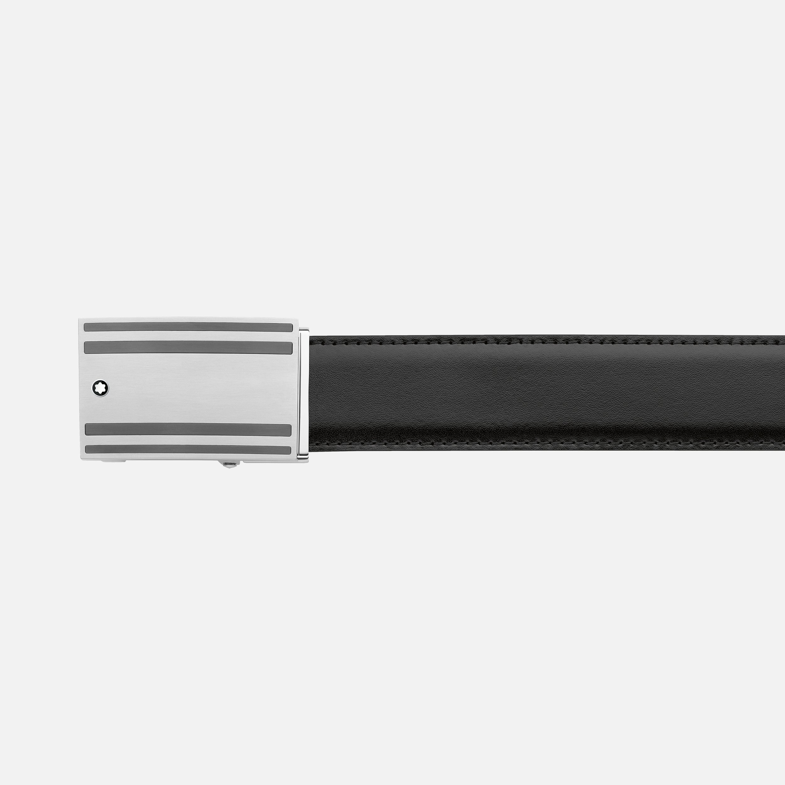 Black/brown 30 mm reversible leather belt - 2