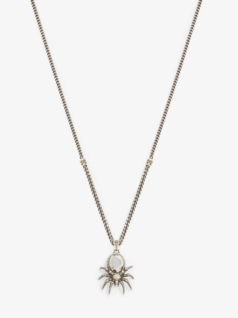 Men's Spider Necklace in Antique Silver - 2