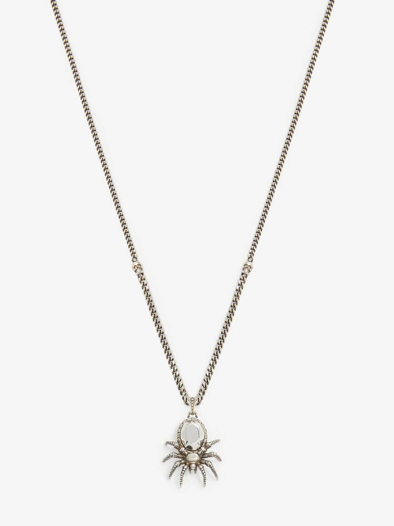 Alexander McQueen Men's Spider Necklace in Antique Silver outlook