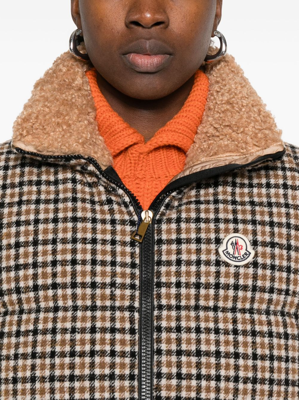 Touvet check-pattern quilted gilet - 5