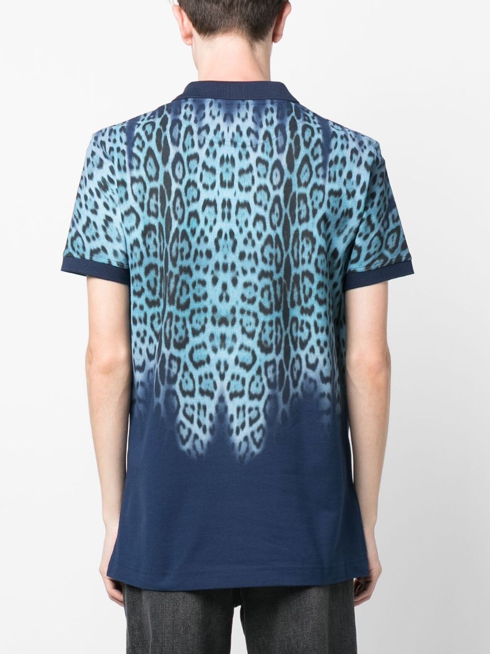 leopard-print cotton polo shirt - 4