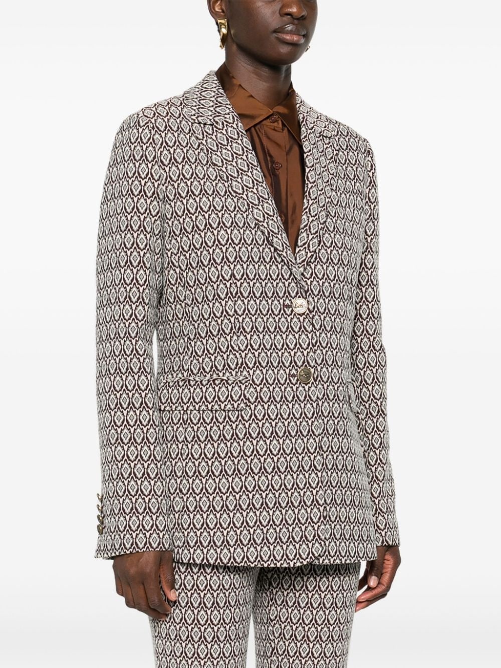 jacquard blazer - 3