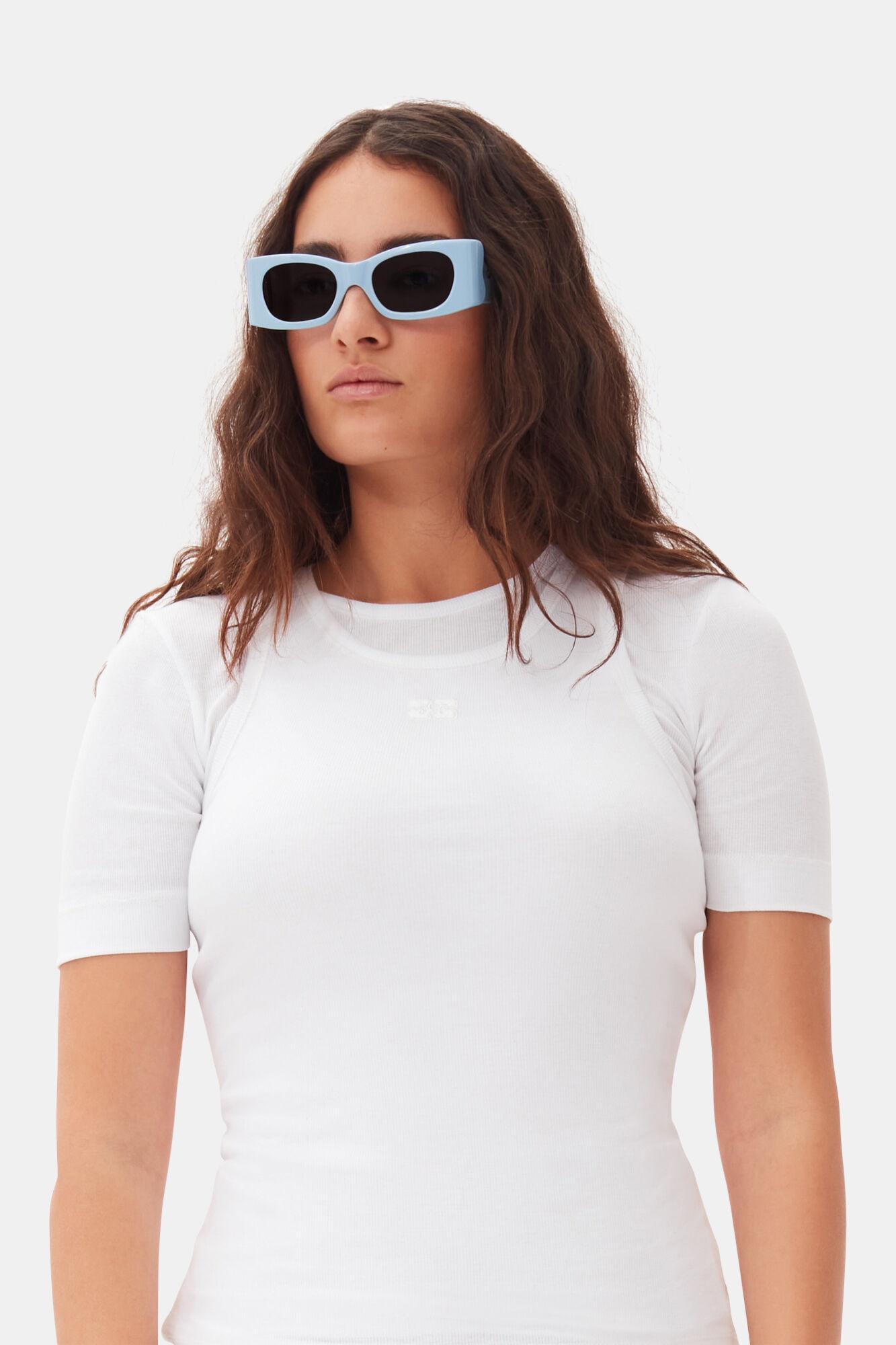 GANNI X ACE & TATE BABY BLUE KAYLA SUNGLASSES - 6