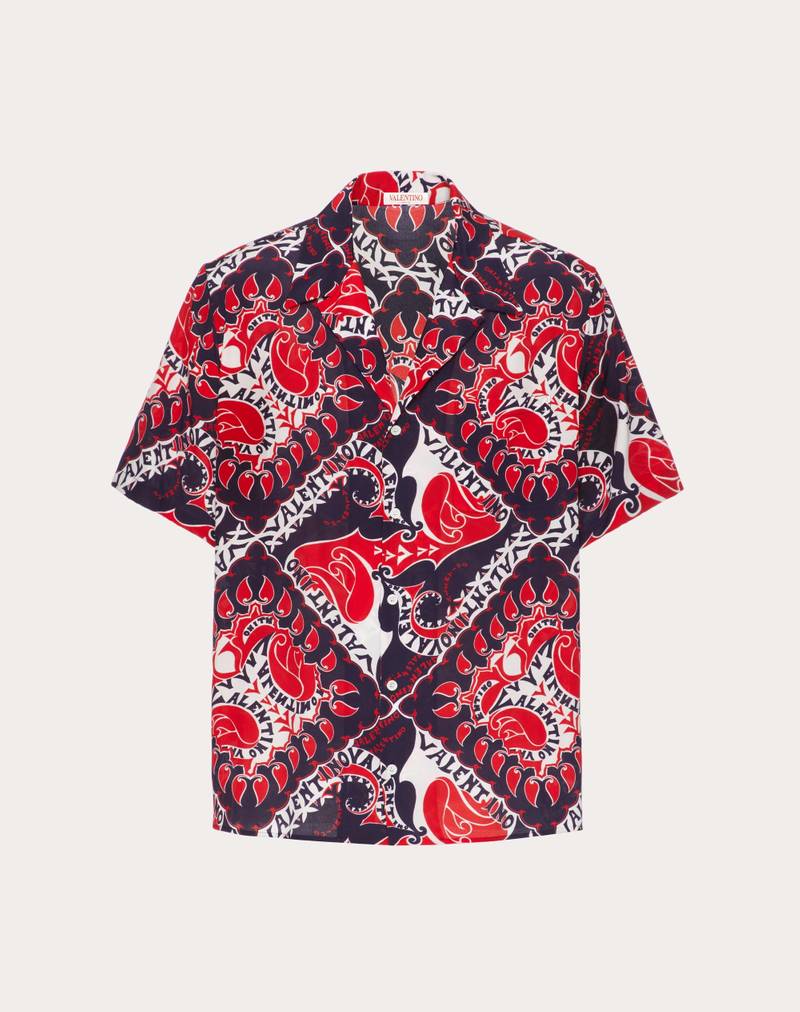 ARCHIVE MANIFESTO BANDANA PRINT SILK SHIRT 1