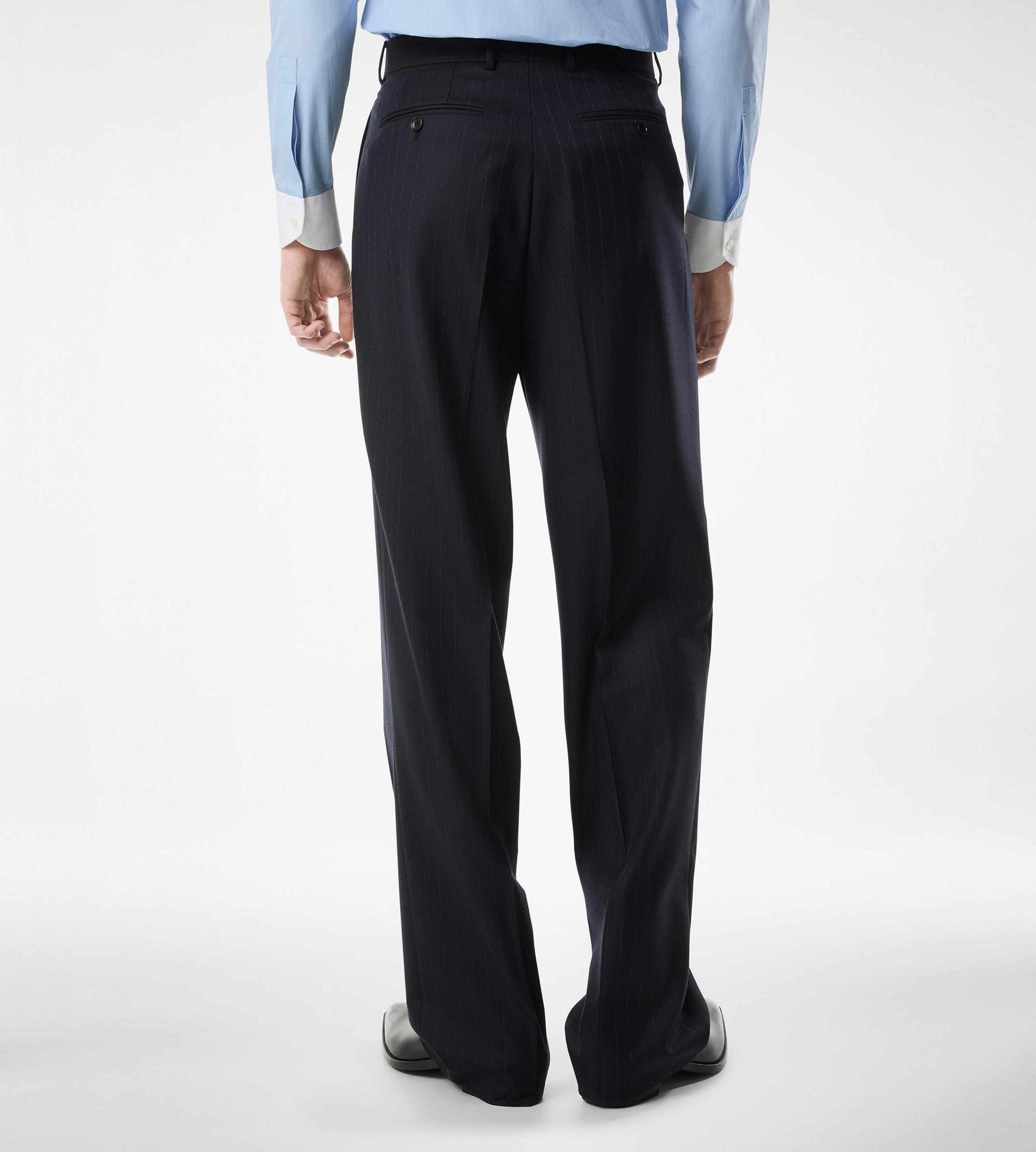 SUBTLE PINSTRIPE DOUBLE PLEAT PANT - 5