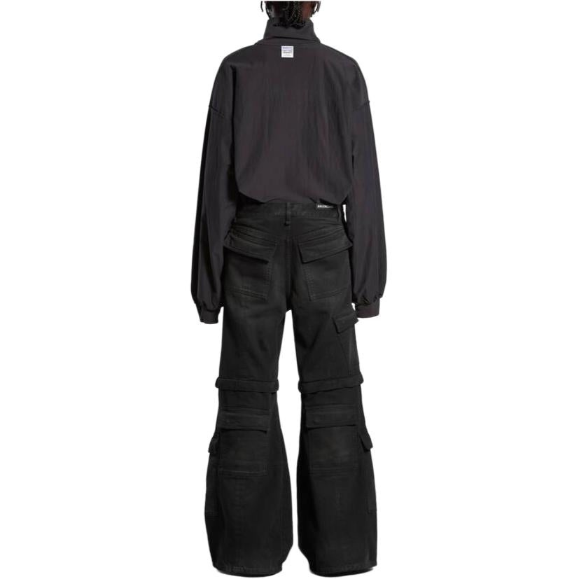 BALENCIAGA (WMNS) Balenciaga Flared Cargo Pants 'Black