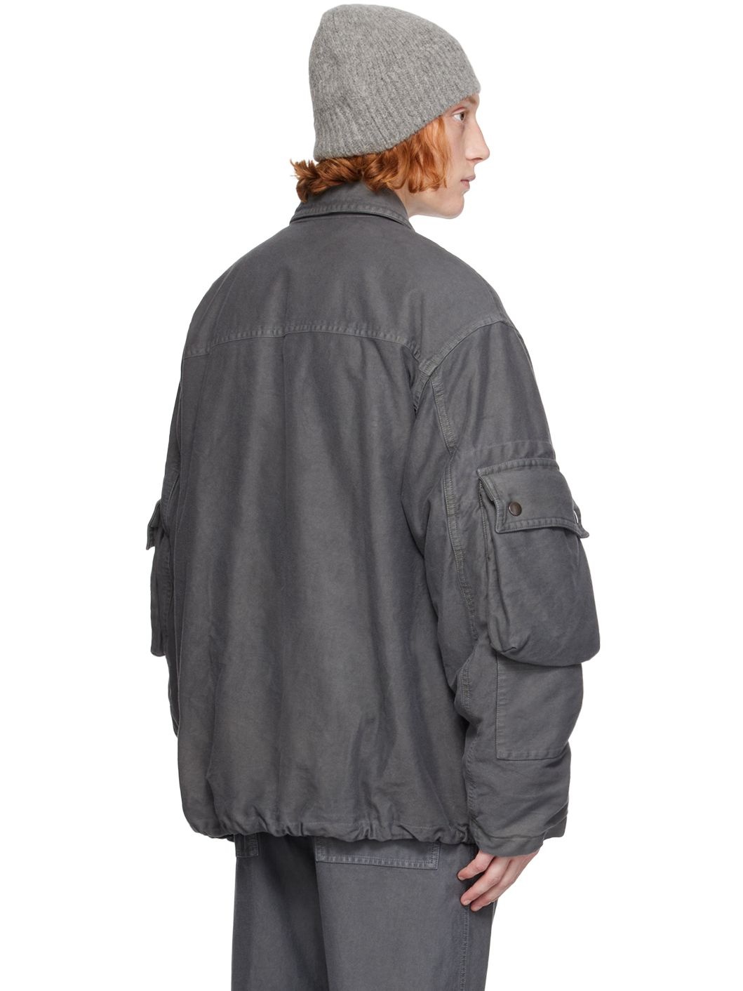 Gray Flap Pocket Jacket - 3