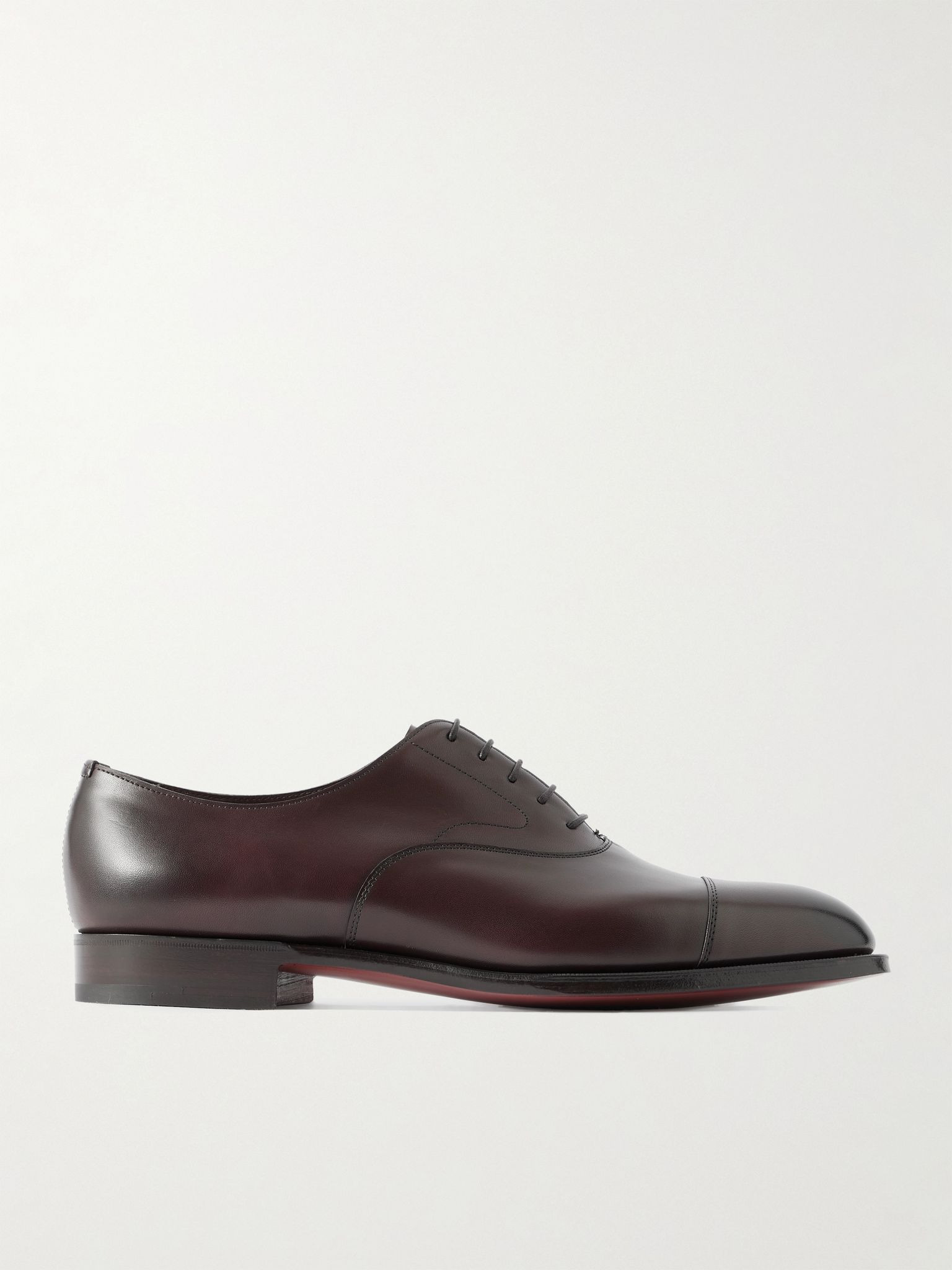 Chelsea Cap-Toe Burnished-Leather Oxford Shoes Brown - 1