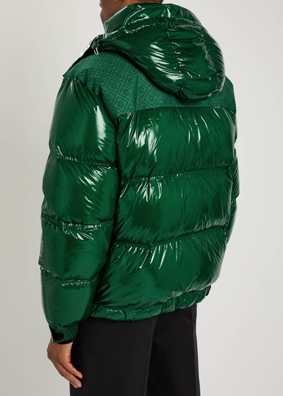 Casablanca Hooded Quilted Glossed Nylon Jacket - 3