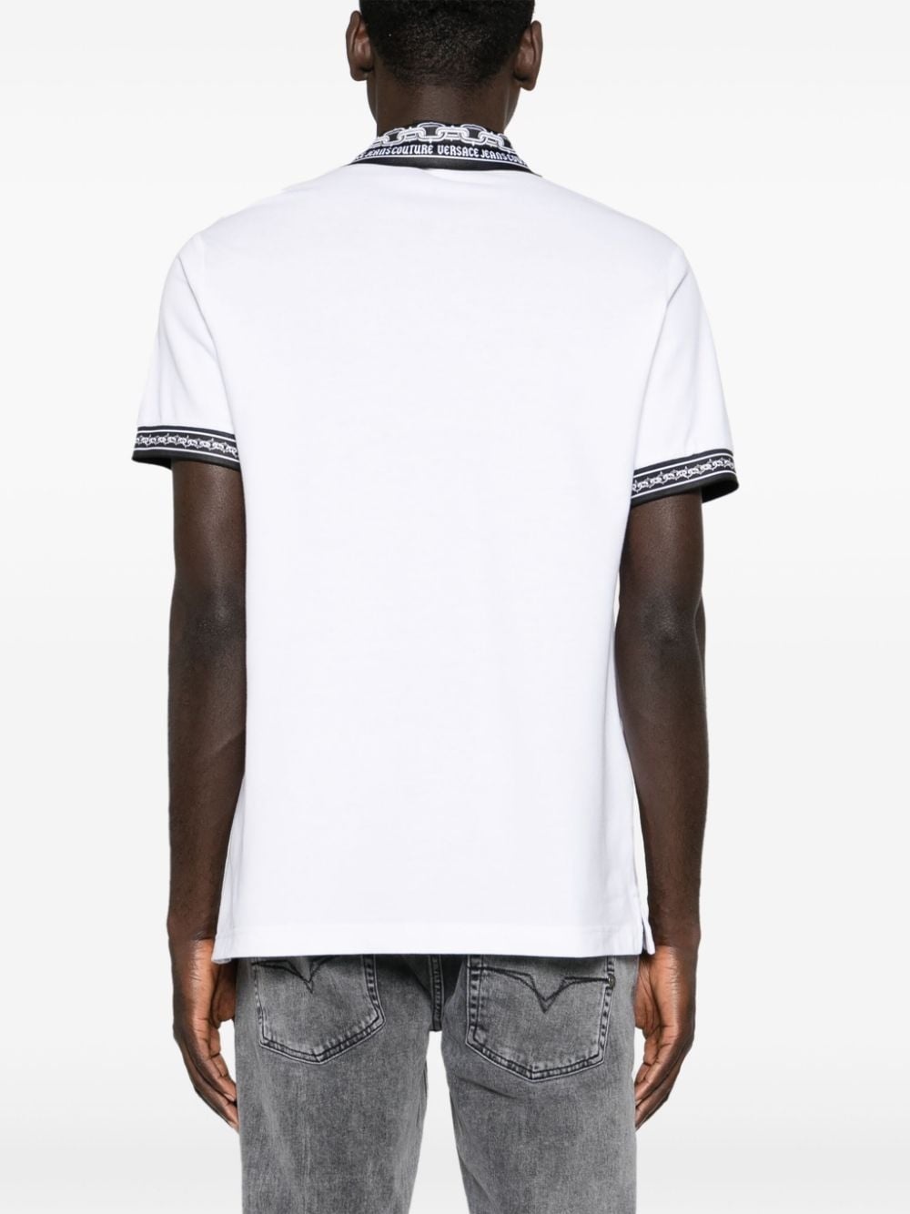 contrasting-trim piquÃ© polo shirt - 4