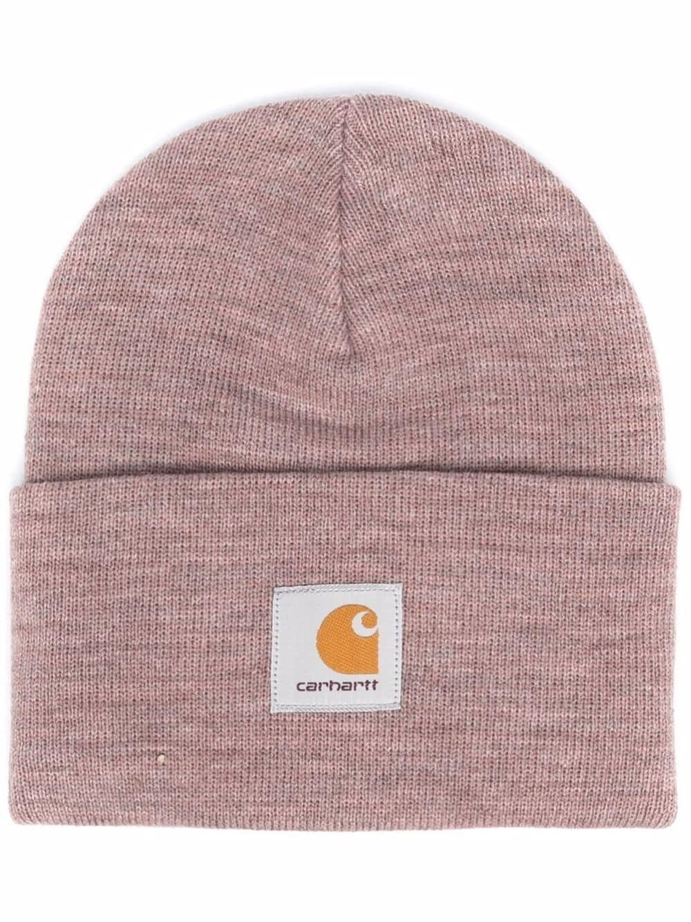 logo-patch knitted beanie - 1