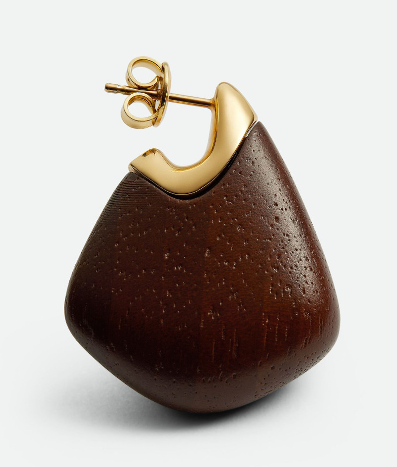 Small Fin Wood Earrings 3