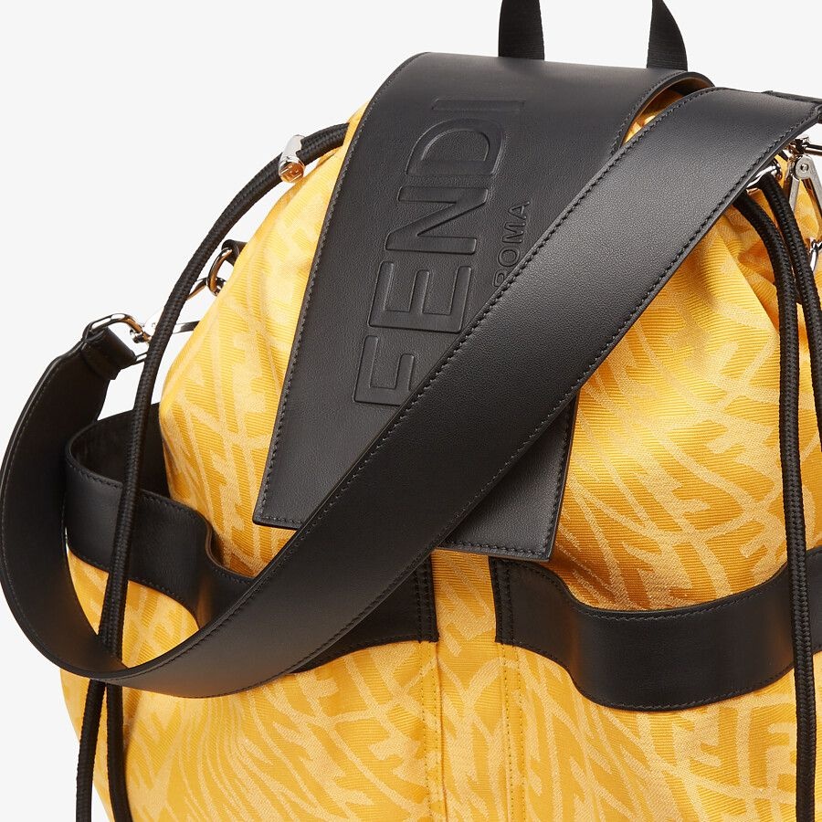 Yellow FF Vertigo fabric backpack - 4