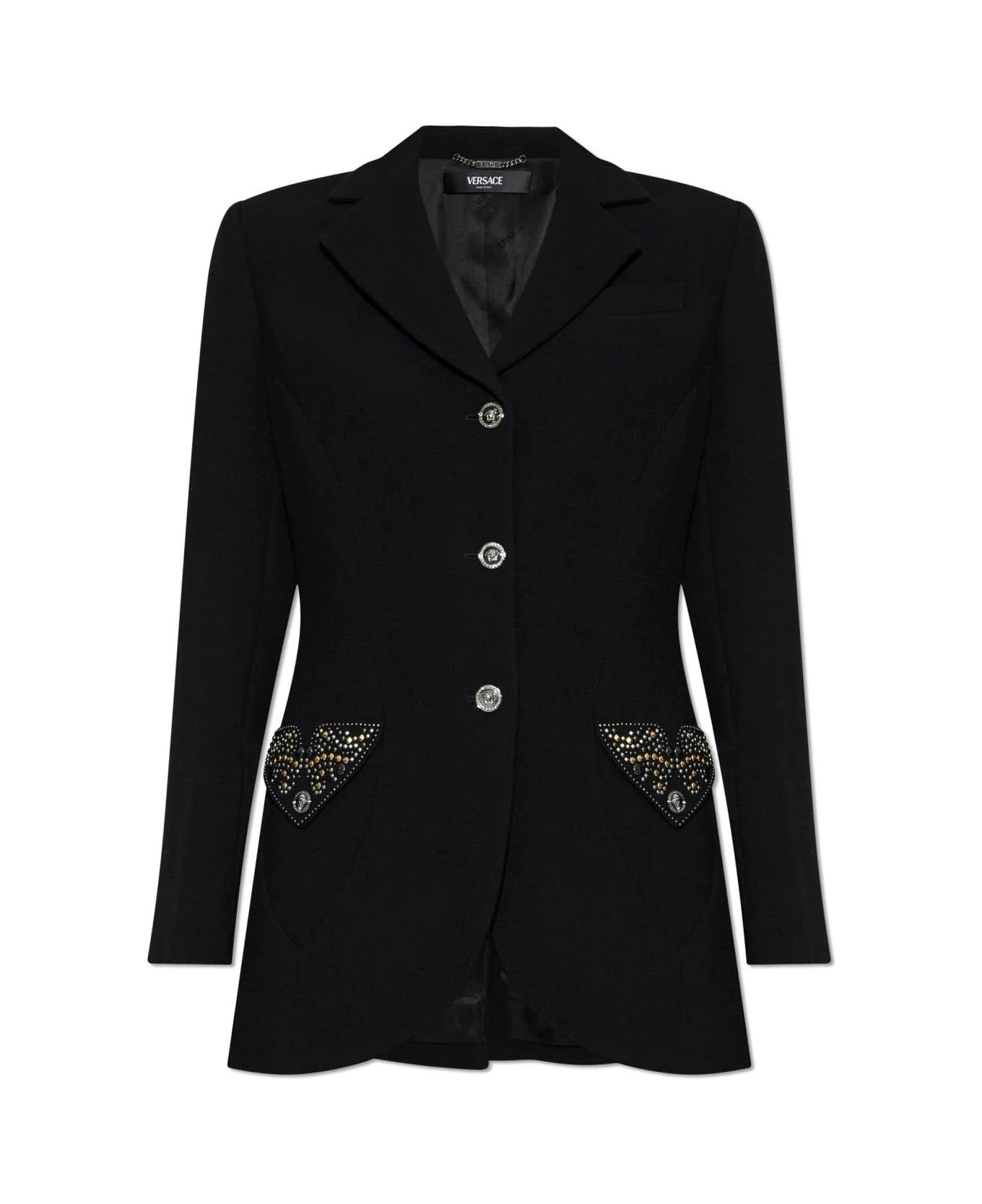 Versace Blazer With Shimmering Appliqués - 1