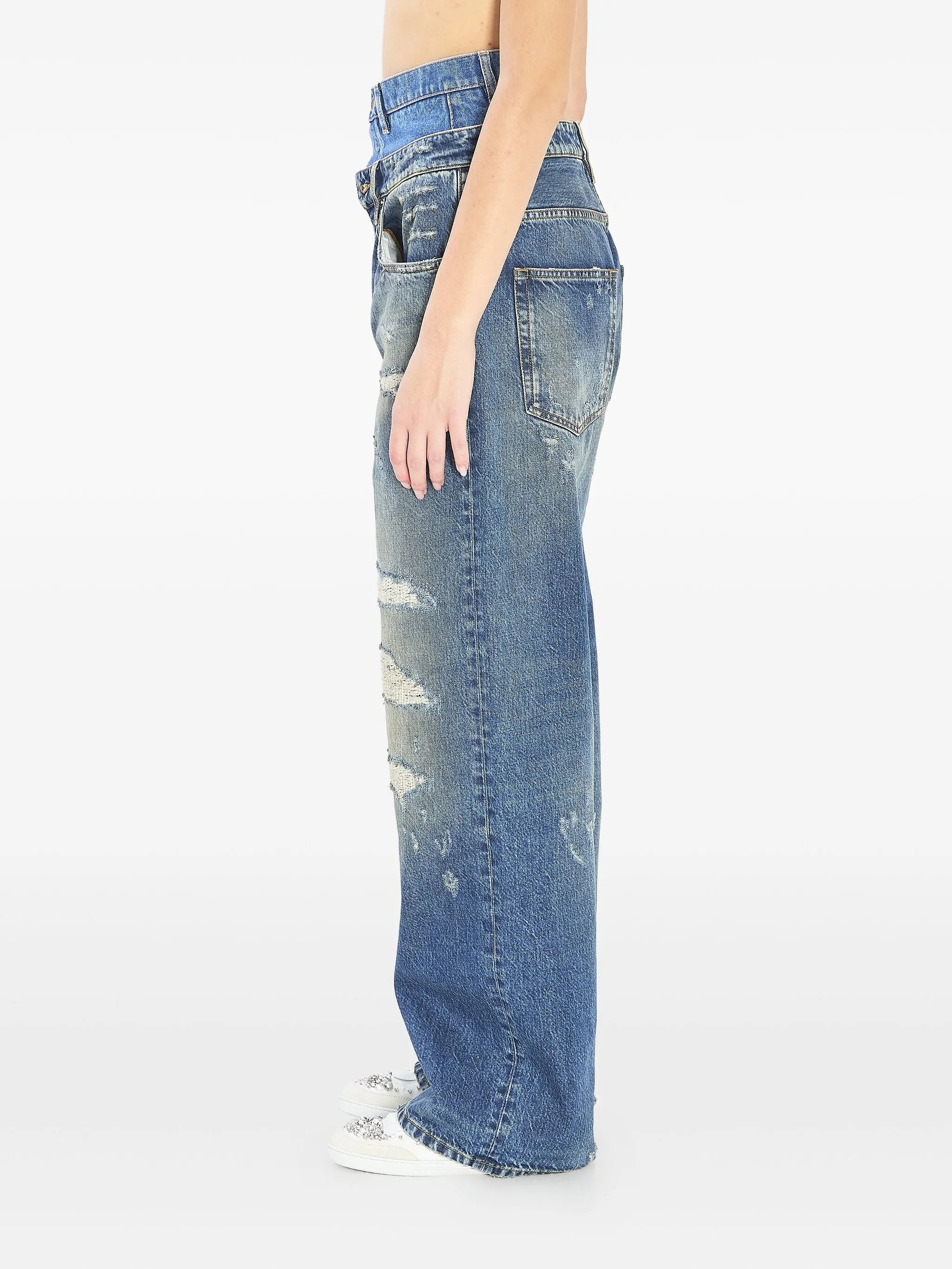 Dolce & Gabbana Double-waist Distressed Jeans - 2