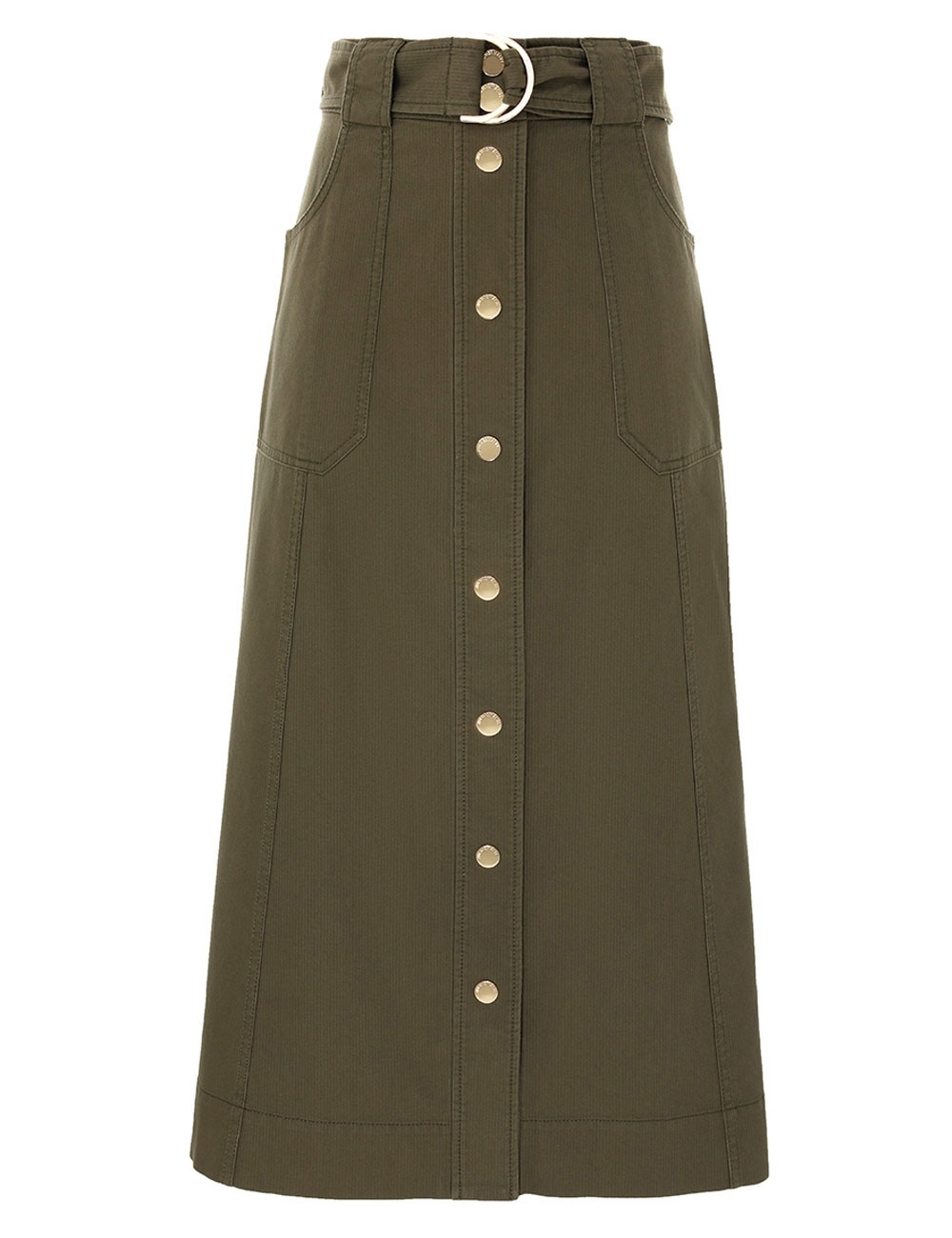 DENIM WRAP SKIRT - 1
