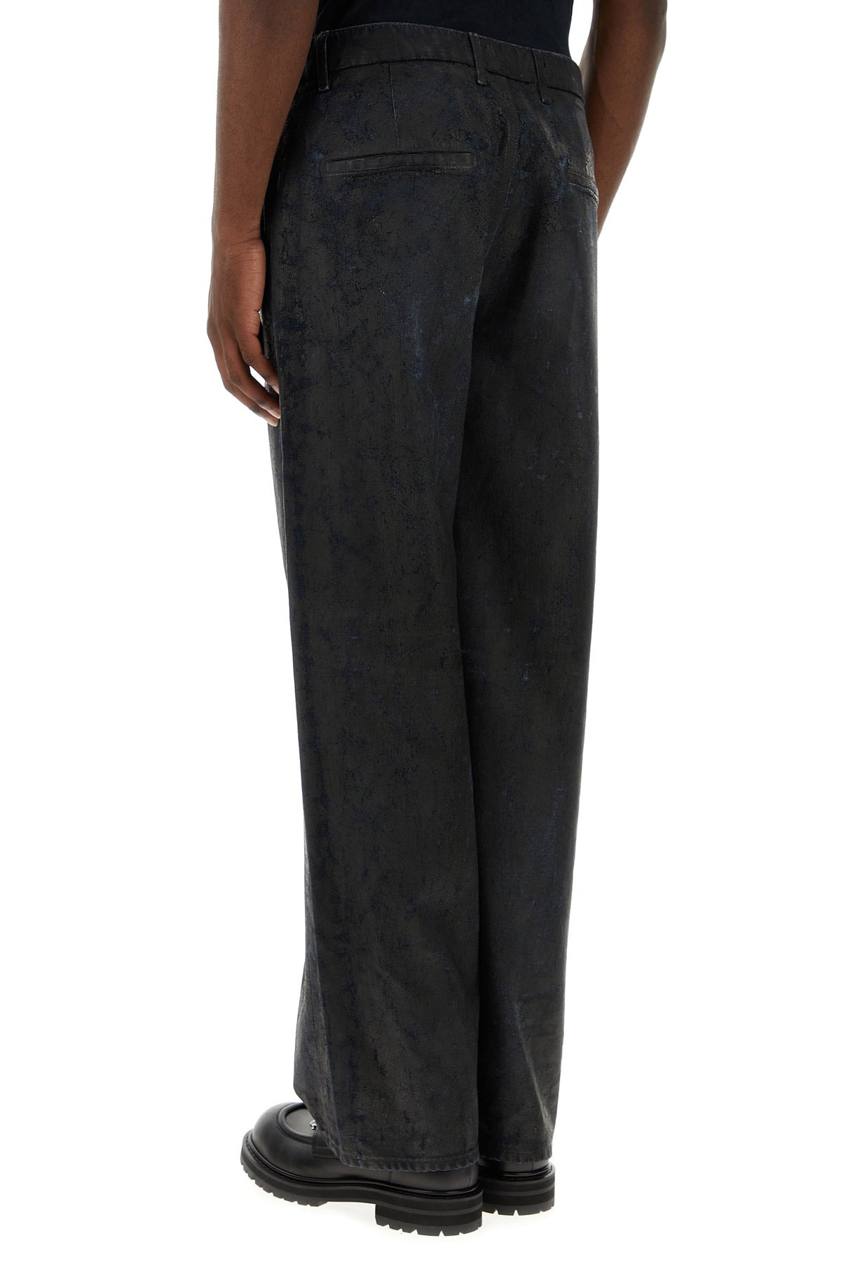 Black denim D-Chino-Work 0pgaz jeans - 4