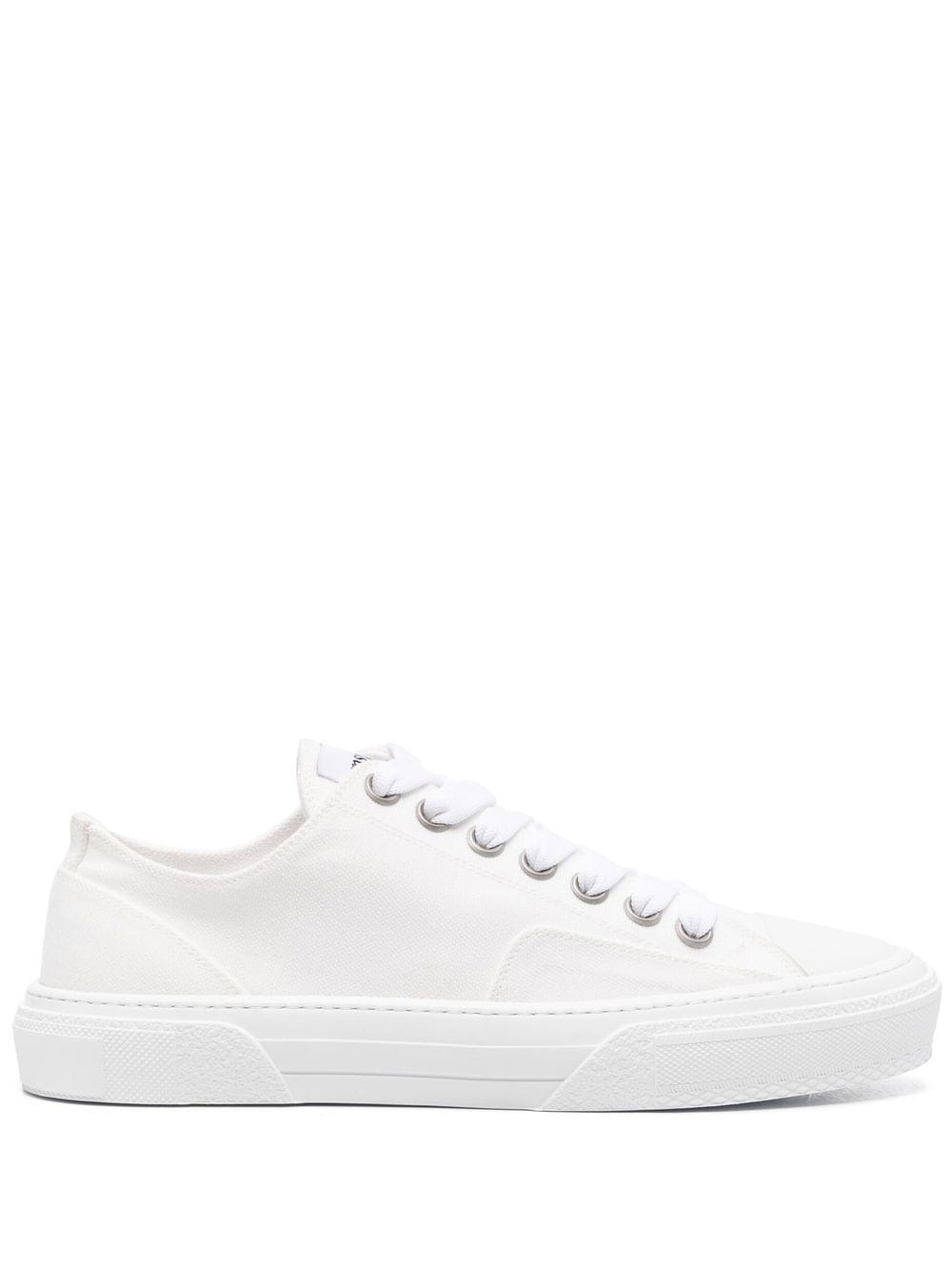 plain low-top trainers - 1