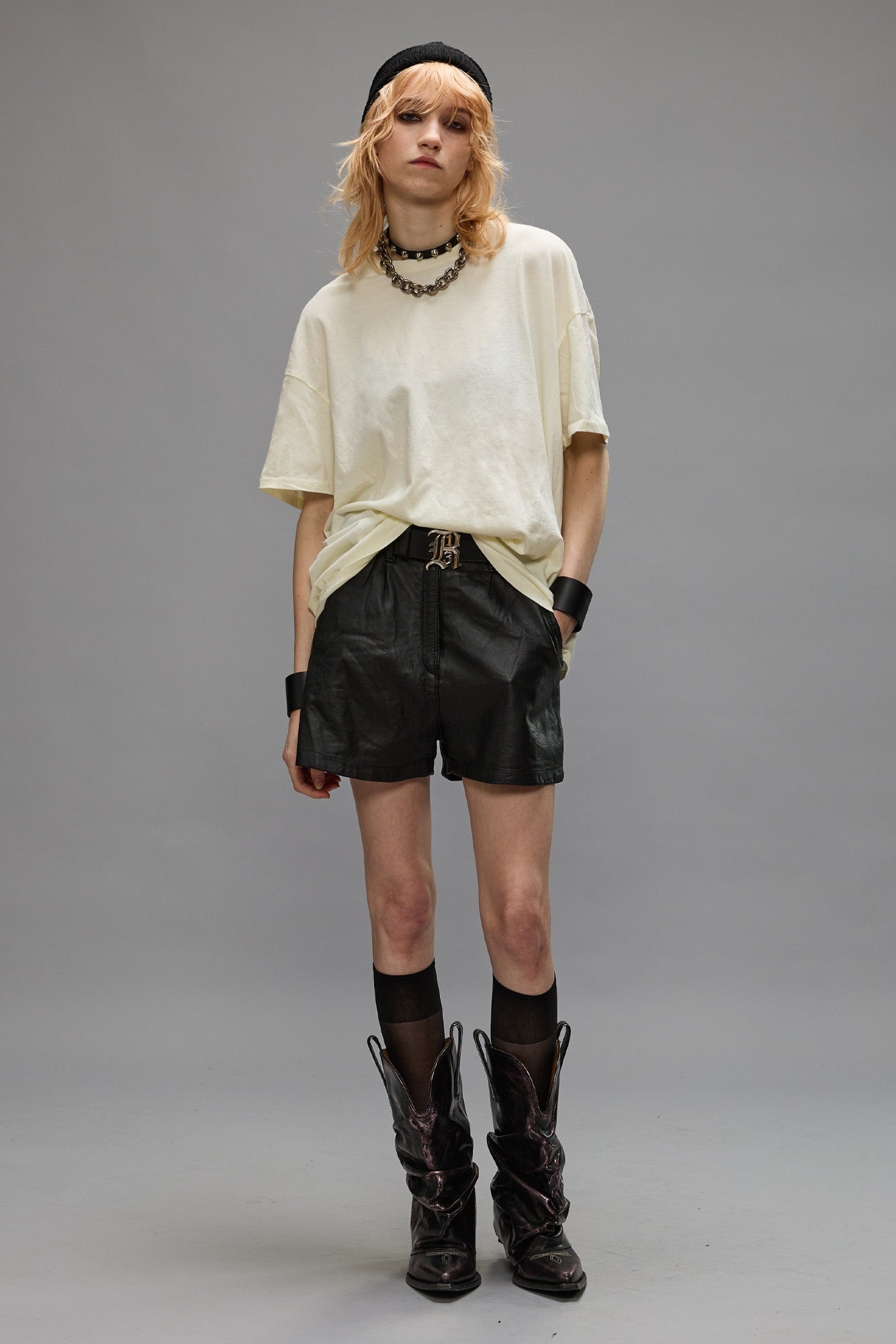 RELAXED CASHMERE T - WHITE - 2