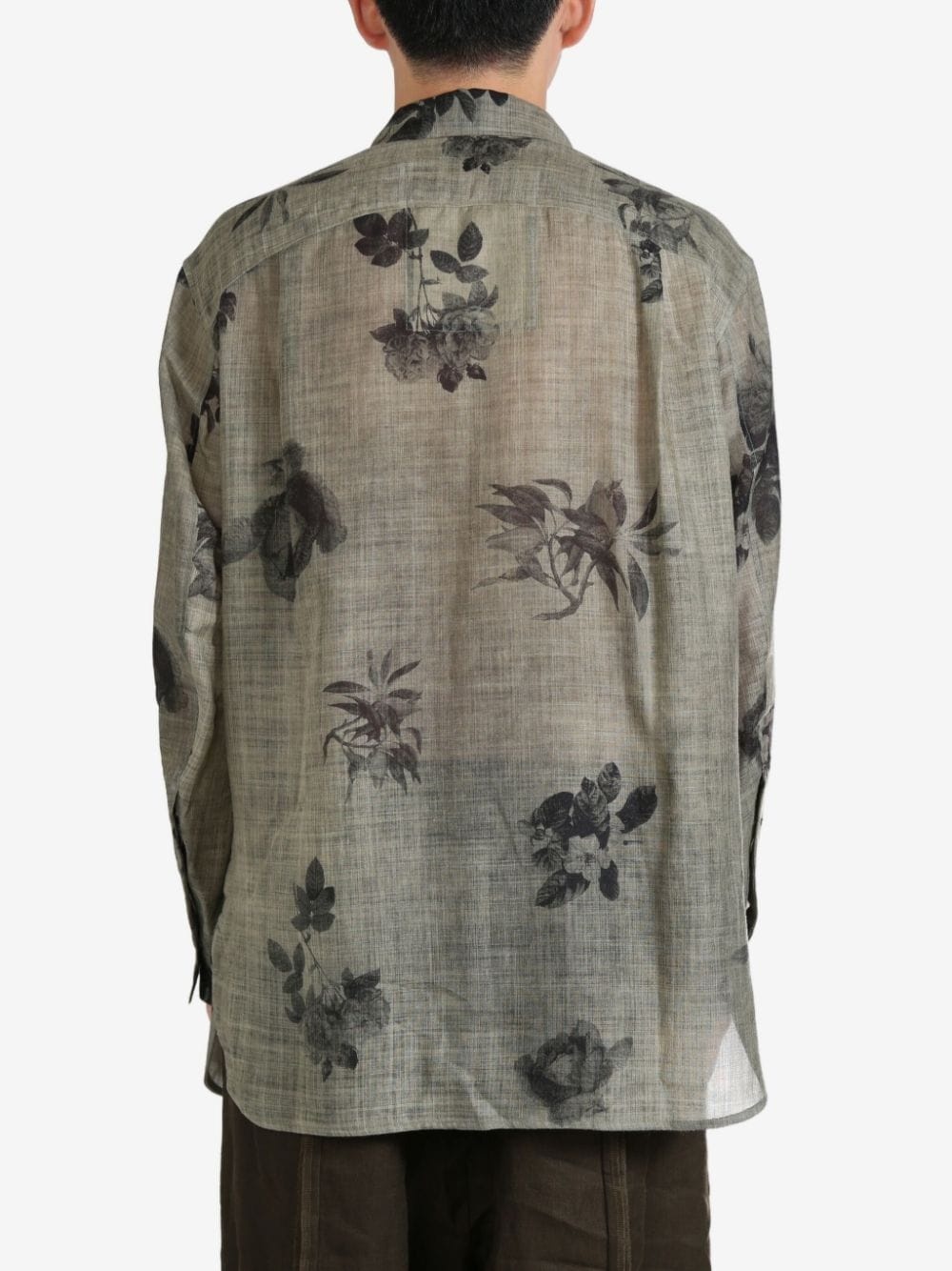 floral-print pleated shirt - 4