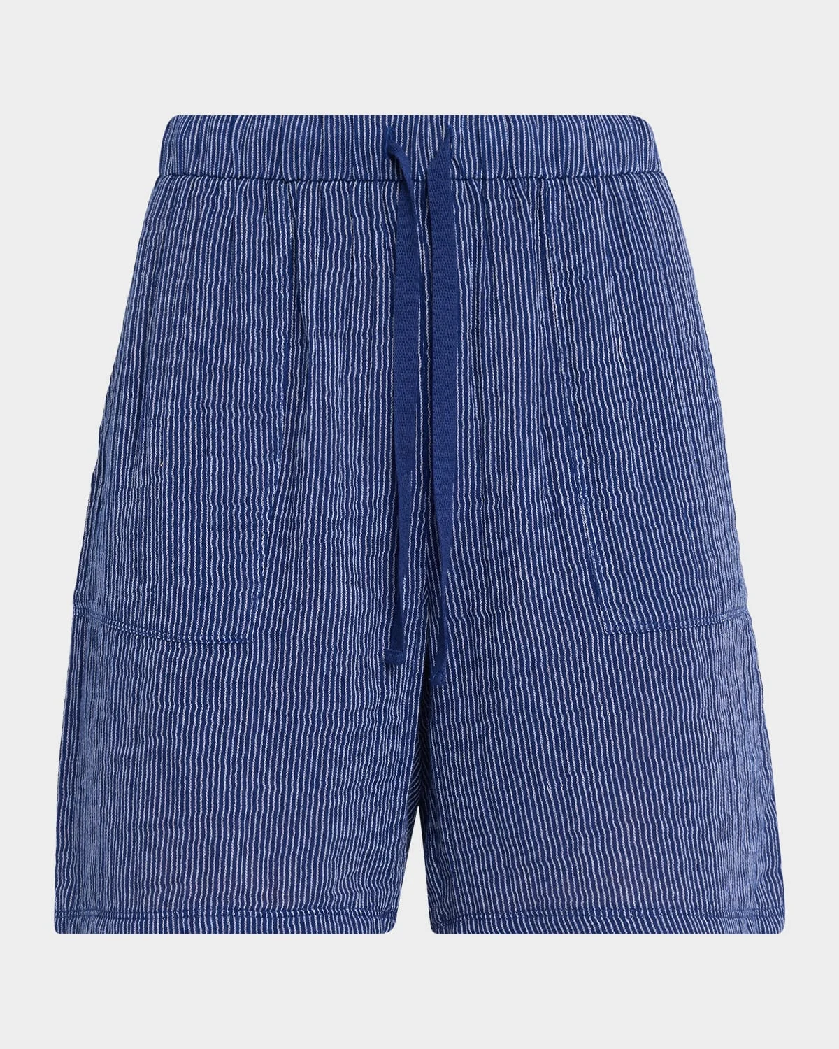 Striped Gauzy Organic Cotton Shorts - 1