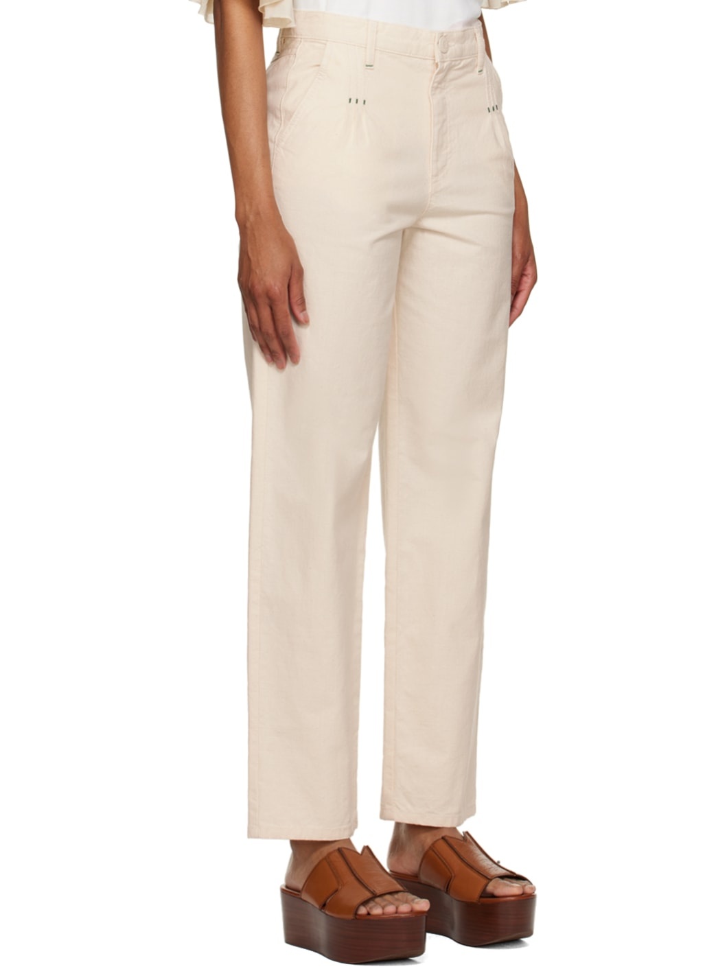 Off-White Pleated Jeans - 2