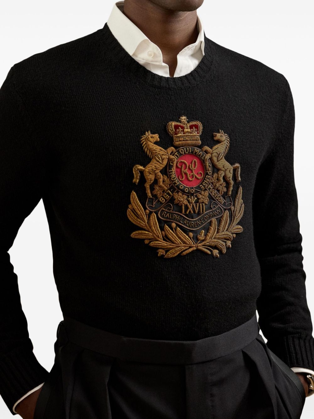 embroidered cashmere pullover - 4