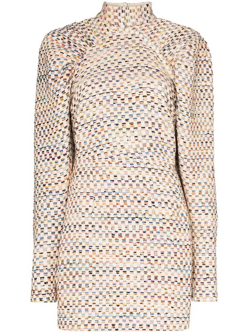 Kim pouf-sleeve mini dress 1