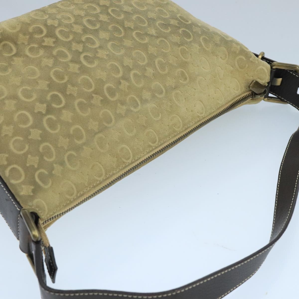 CELINE C Macadam Canvas Shoulder Bag Beige - 6