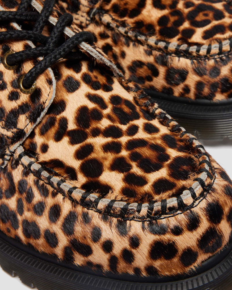 LOWELL Leopard Print Moc Toe Shoes 7