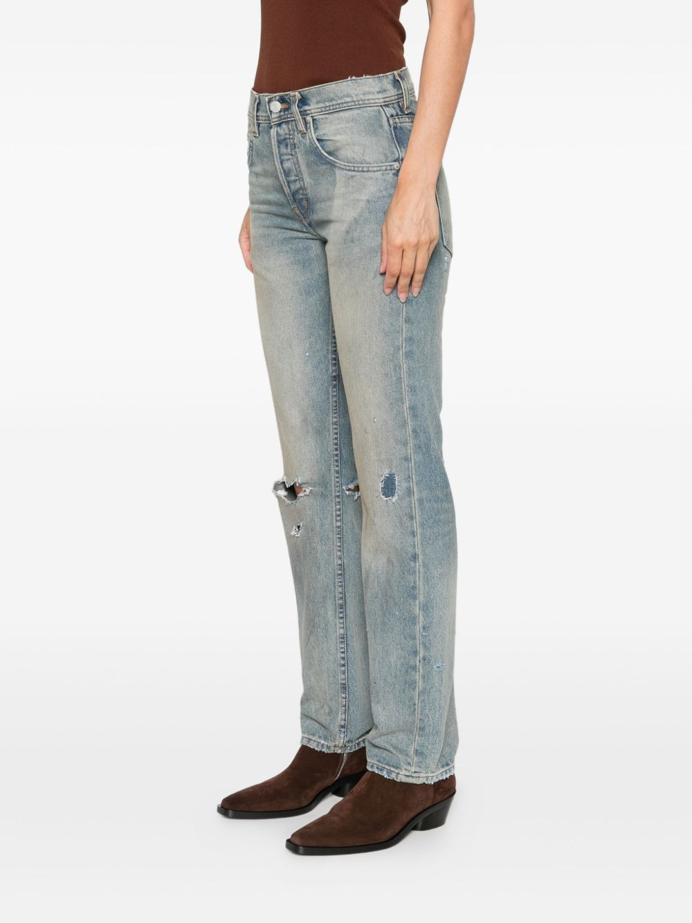 distressed-effect jeans - 3