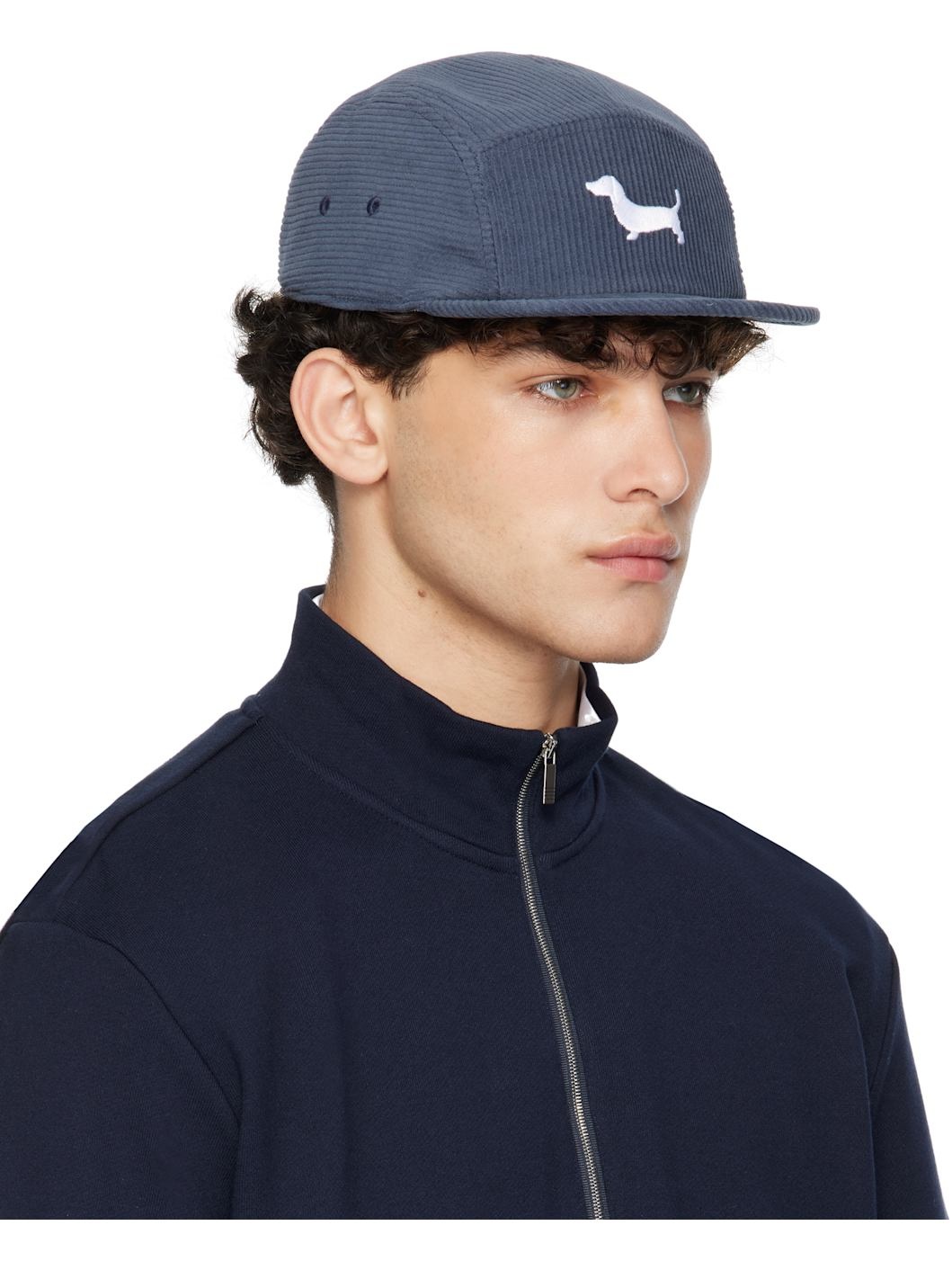 Blue 5-Panel Hector Corduroy Cap - 2