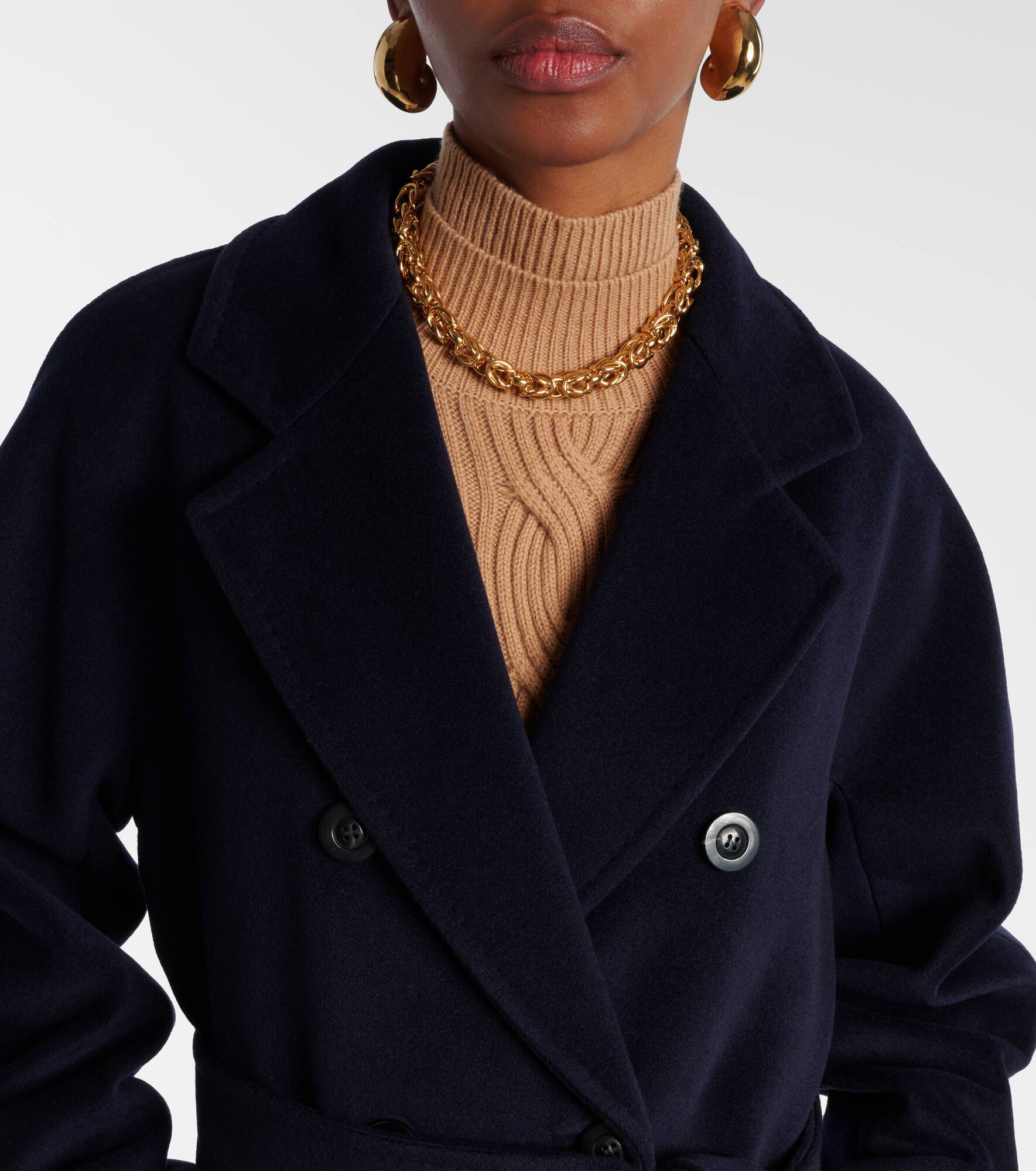 Madame wool and cashmere wrap coat - 4