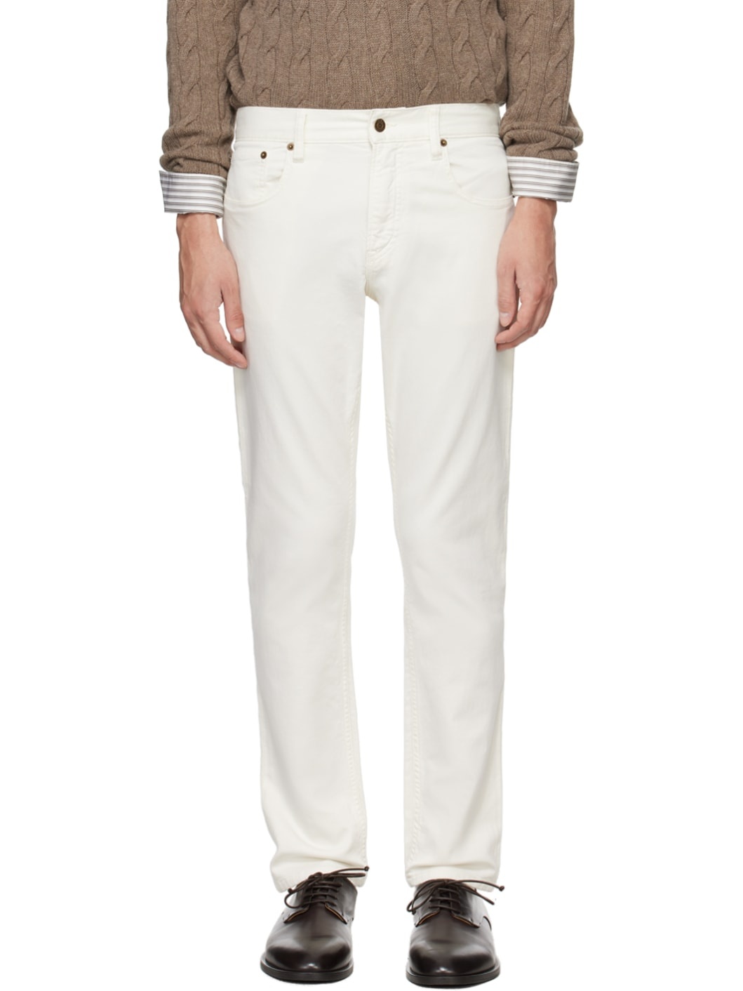 Off-White Slim-Fit Trousers - 1