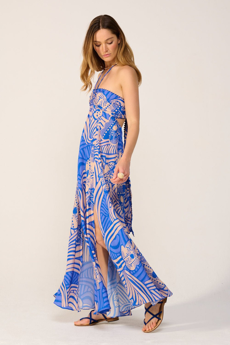 Long Dress Carla - Blue Japonism 4