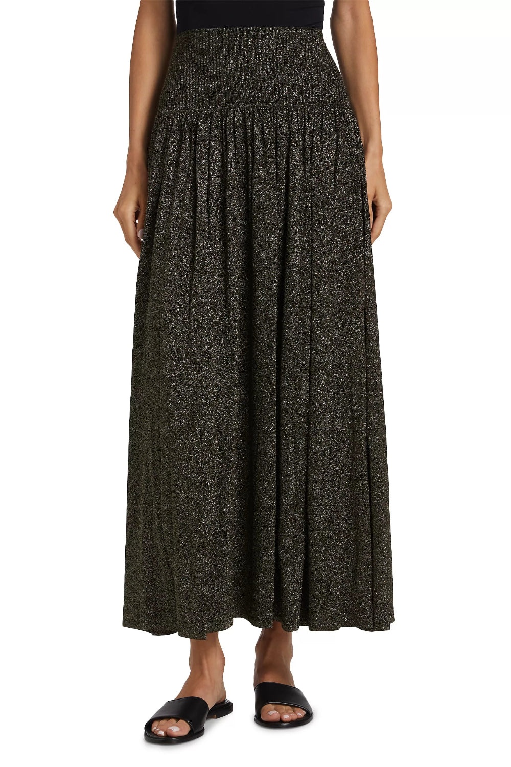 Crush Metallic Flare Skirt - 2