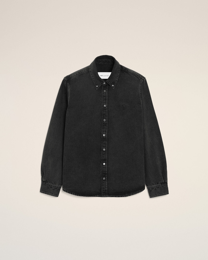 BLACK DENIM COTTON AMI DE COEUR SHIRT 1