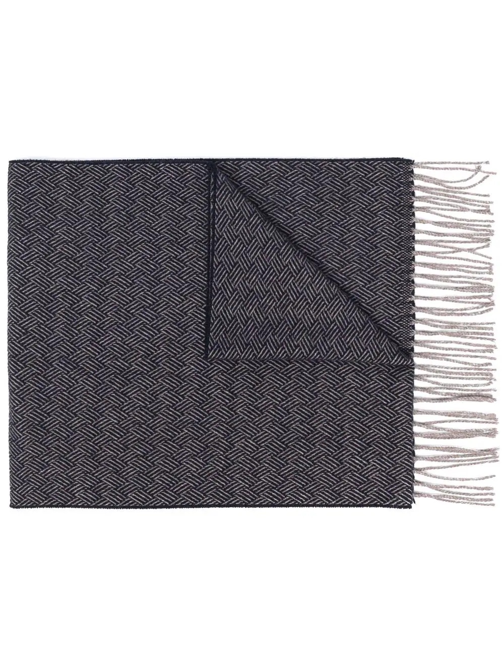 fringed cashmere scarf - 1