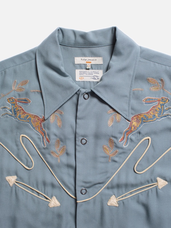 Gonzo Western Shirt Skyblue - 3