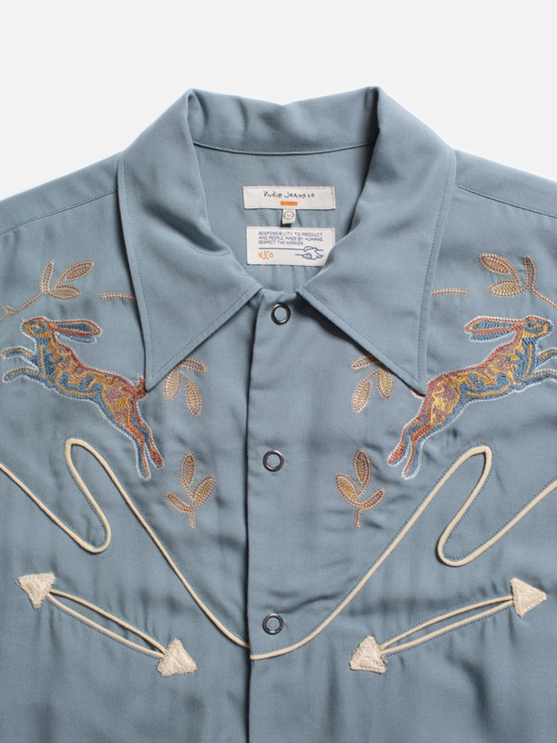 Gonzo Western Shirt Skyblue 3