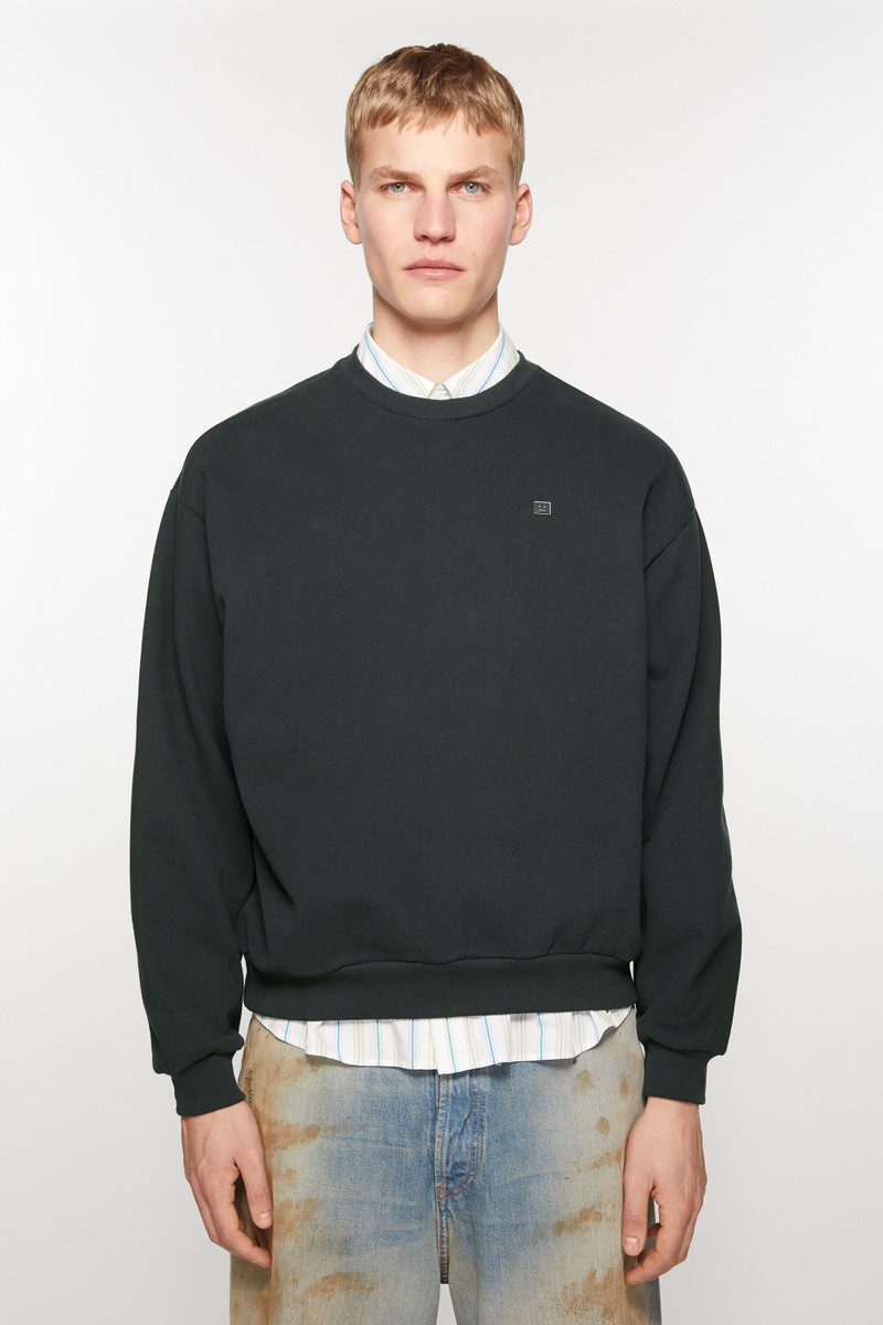 Acne Studios Sweater Face logo - Regular fit - Dark grey outlook