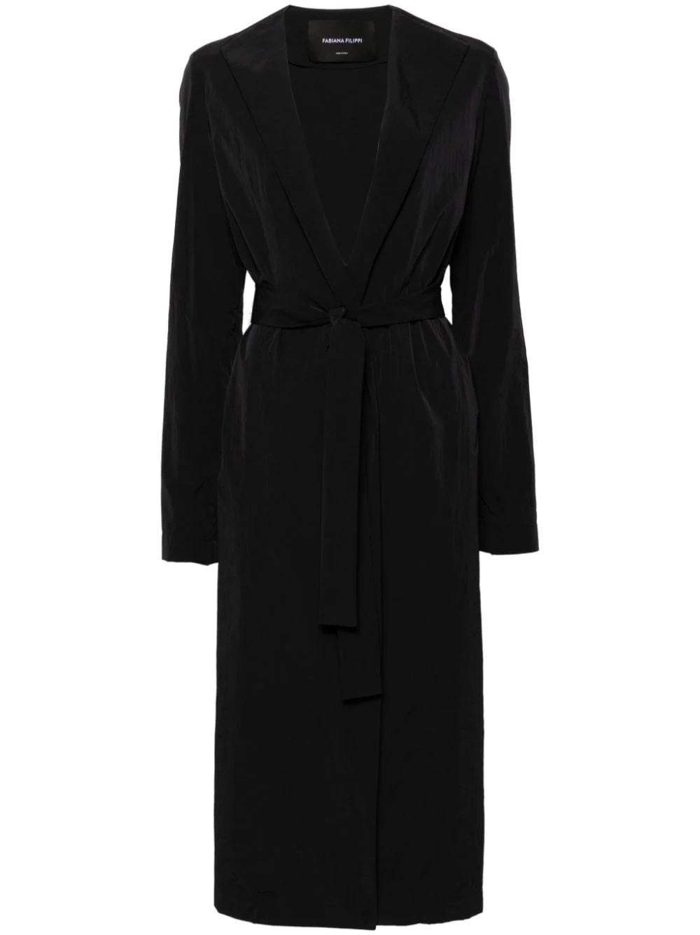 open-front crinkled parka coat - 1