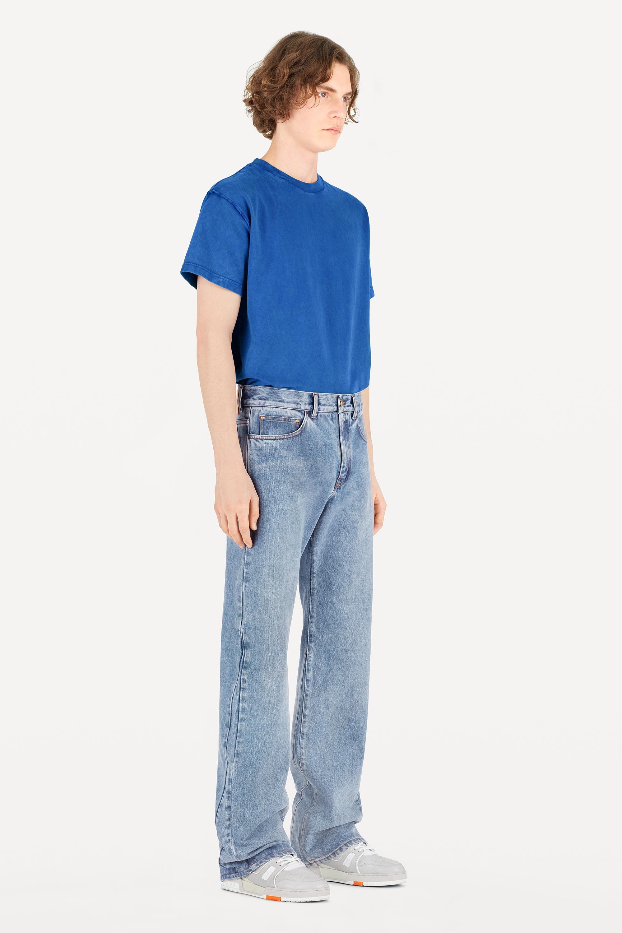 Louis Vuitton Distressed Baggy Monogram Jeans