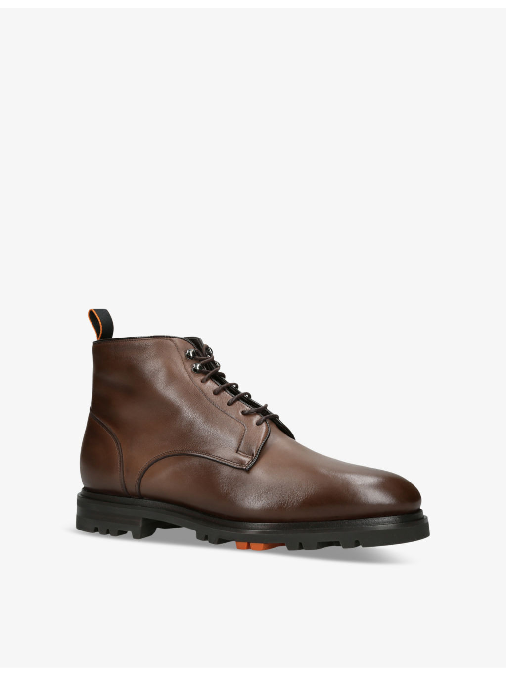 Colin lace-up flat leather ankle boots - 3