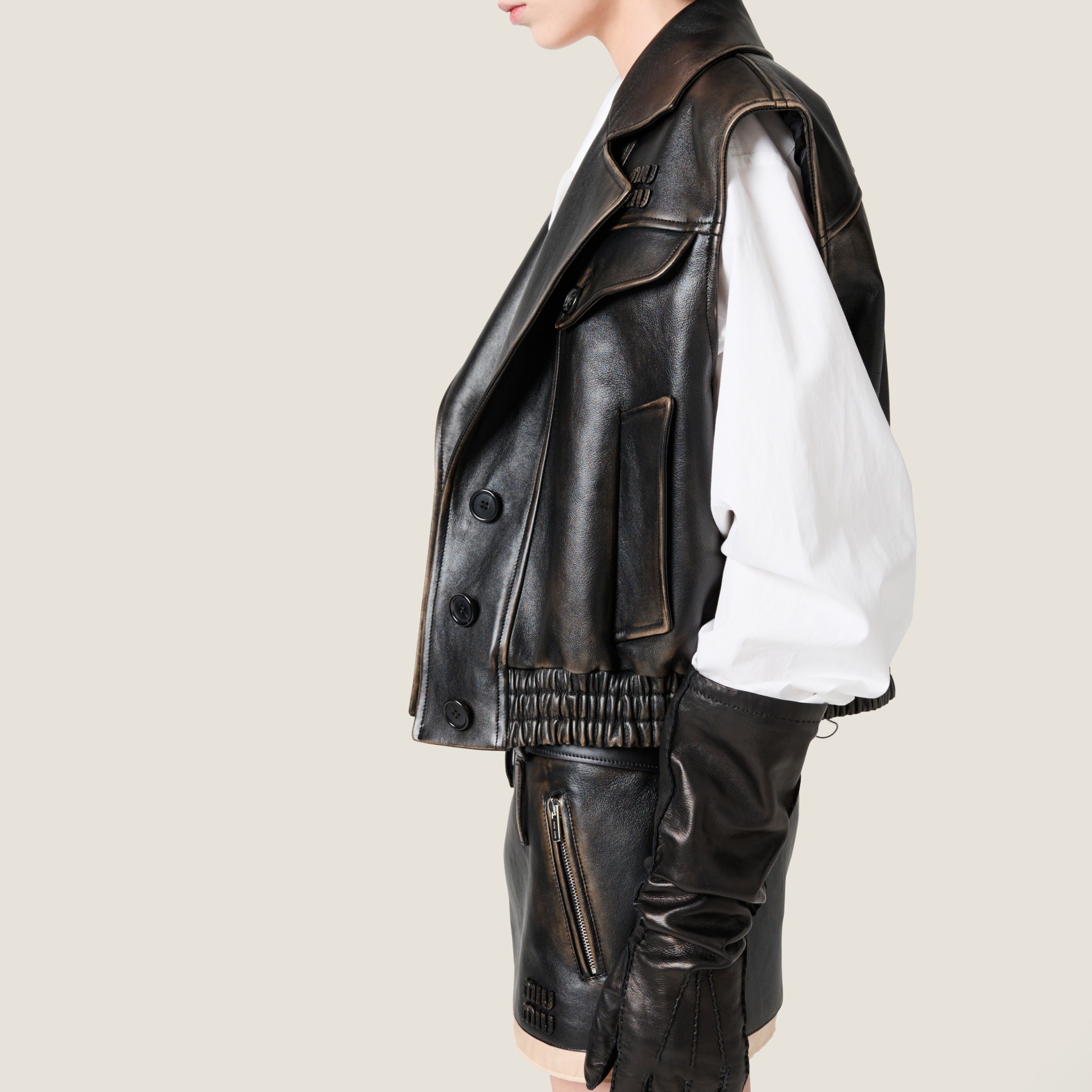 Nappa leather vest - 6
