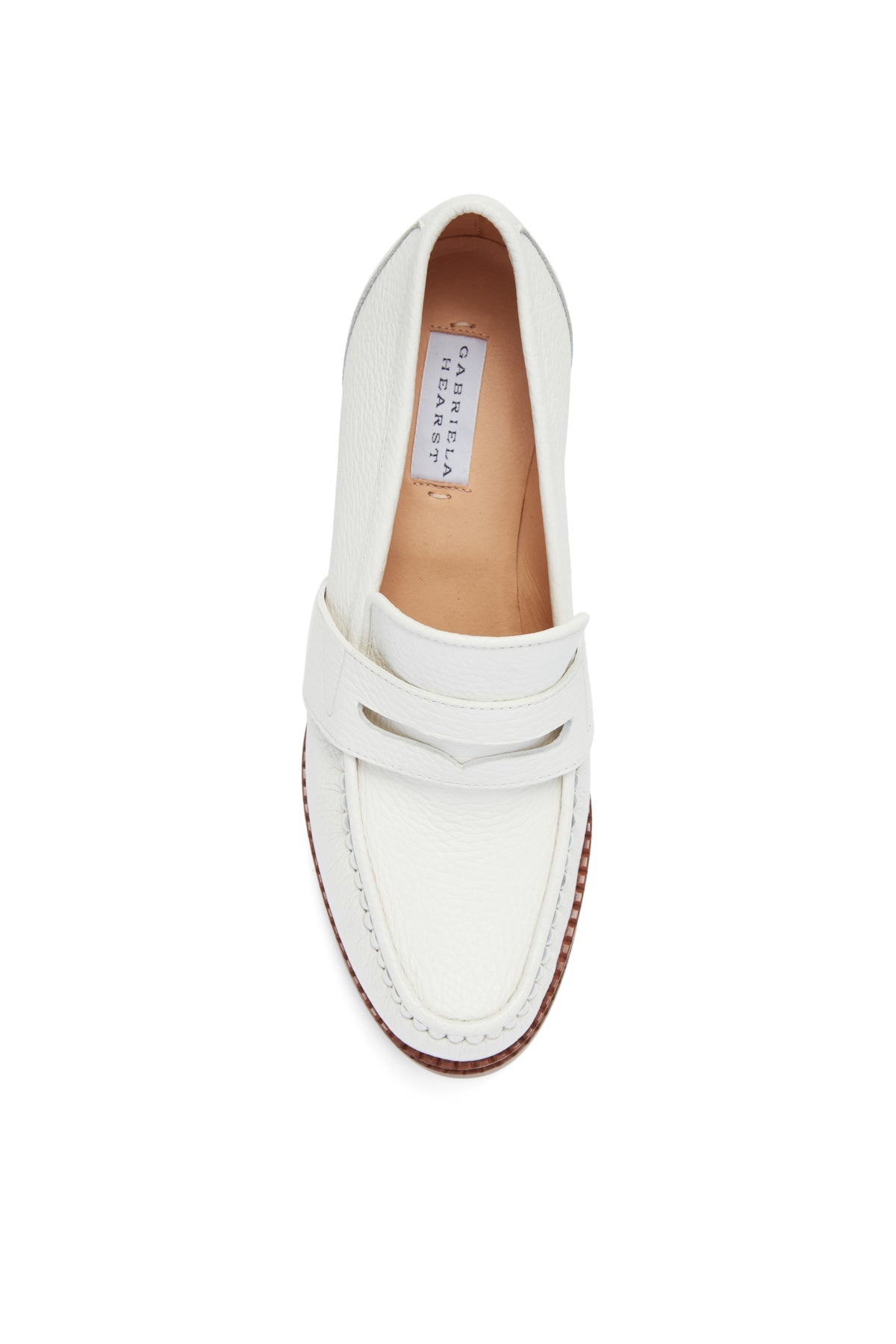 Augusta Heeled Loafer in Cream Leather - 4