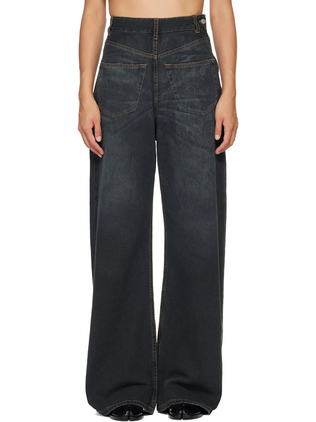 Gray Backwards Jeans - 1