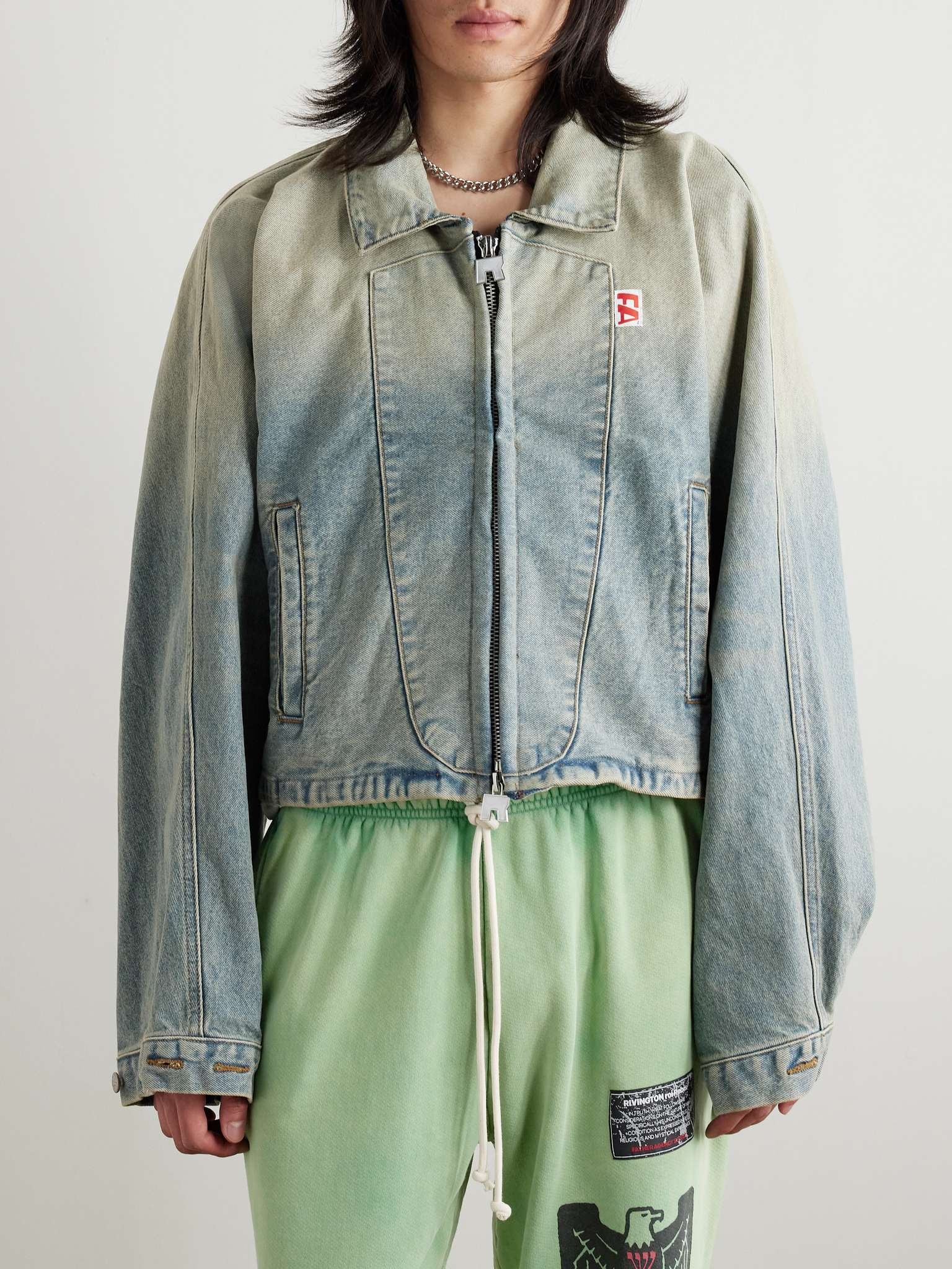 Fathers Garden Logo-Appliquéd Denim Jacket - 3