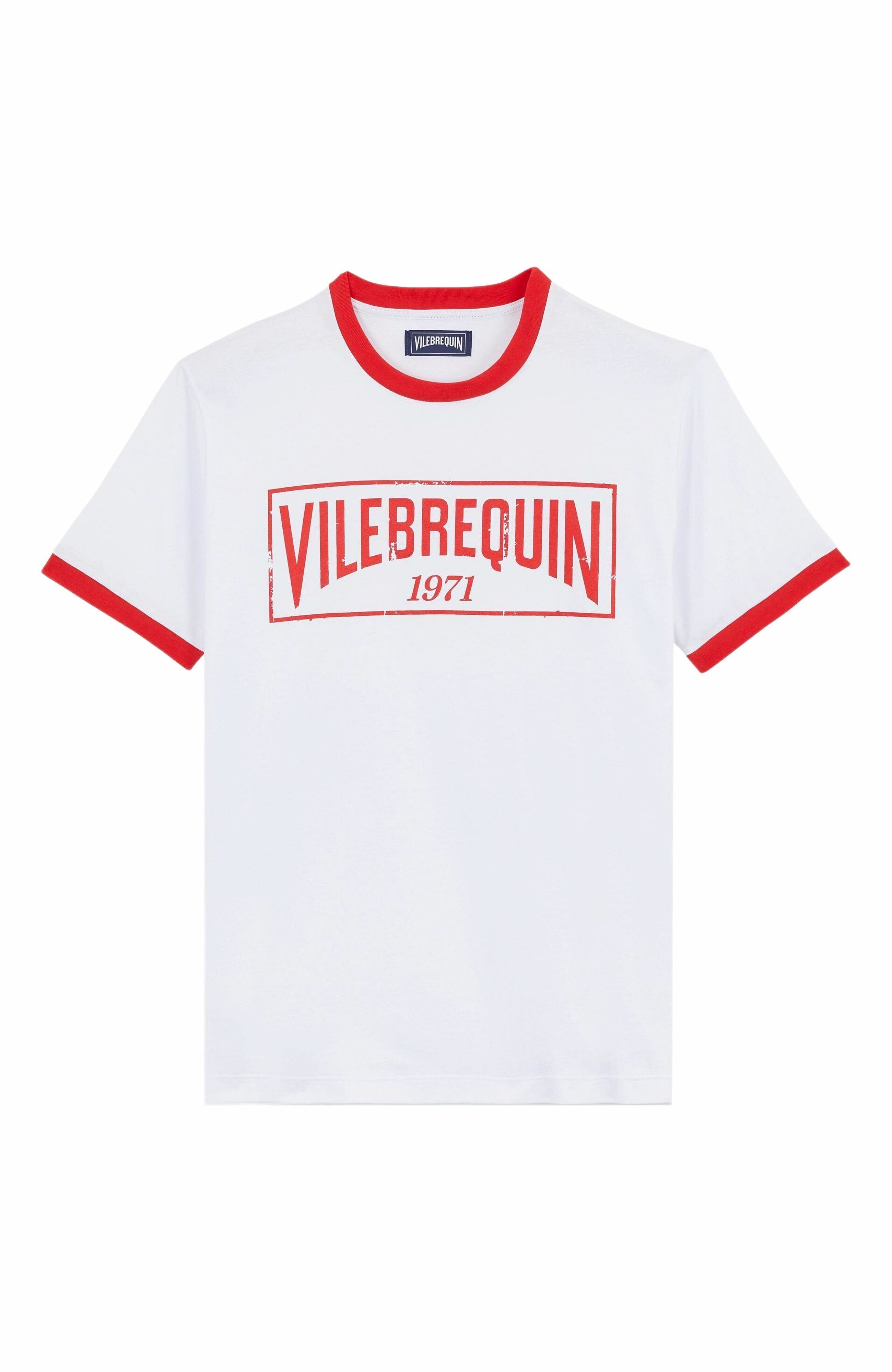 Vilebrequin Men's Bicolor Logo Light Jersey Cotton T-Shirt in Coquelicot at Nordstrom - 2